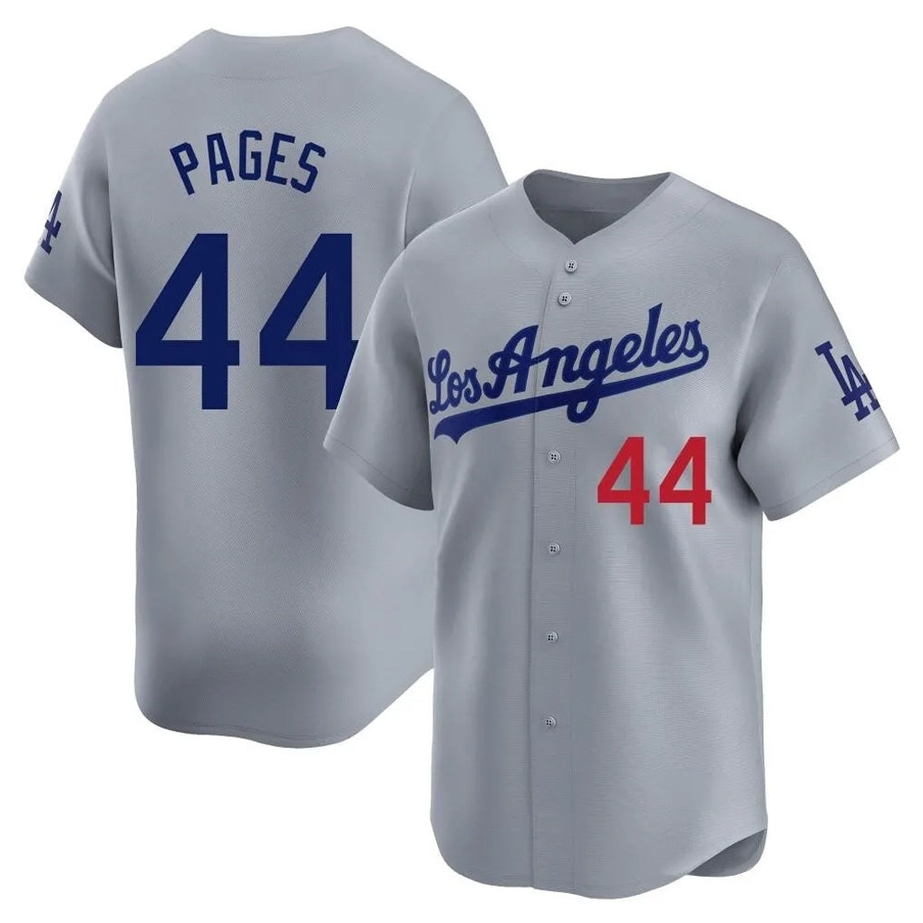 Los Angeles Dodgers #44 Andy Pages Player Gray HeidiMiller Limited Home Stitched Jerseys