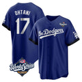 Los Angeles Dodgers #17 Shohei Ohtani Player Royal HeidiMiller World Series City Connect Home Game Stitched Jerseys