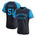 Atlanta Braves #51 Chris Sale Player Navy HeidiMiller National League All-Star Limited Elite Game Stitched Jerseys