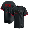 Cincinnati Reds #21 Hunter Greene Player Black HeidiMiller City Connect Home Limited Stitched Jerseys