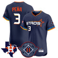 Houston Astros #3 Jeremy Pena Player Navy HeidiMiller City Connect Texas Patch Vapor Premier Limited Elite Home Stitched Jerseys