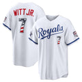 Kansas City Royals #7 Bobby Witt Jr. 2026 All-Star Edition Stars & Stripes White HeidiMiller Stadium Jersey
