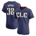 Cleveland Guardians #38 Steven Kwan Player Navy HeidiMiller City Connect Limited Elite Home Stitched Jerseys