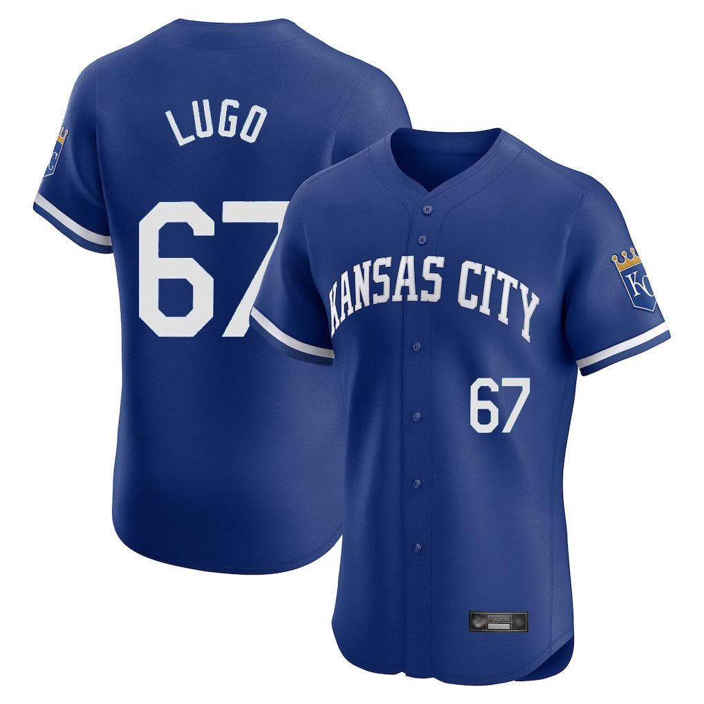 Kansas City Royals #67 Seth Lugo Player Royal HeidiMiller Limited Elite Home Game Stitched Jerseys