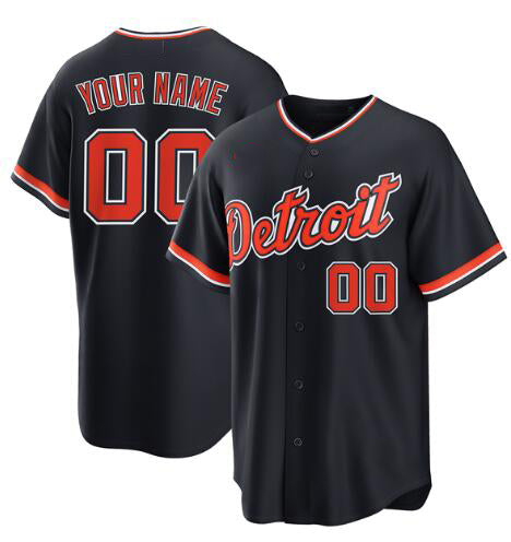 Custom Detroit Tigers Alternate Replica Navy HeidiMiller Jersey