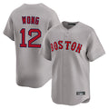 Boston Red Sox #12 Connor Wong Player Gray HeidiMiller Road Limited Home Game Stitched Jerseys1
