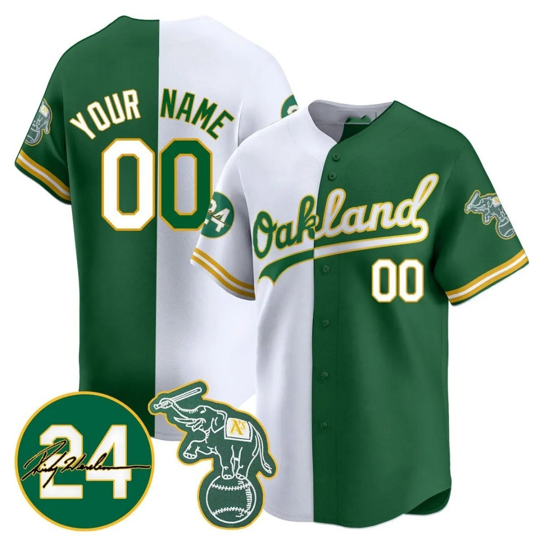 Custom Oakland Athletics White Green HeidiMiller Jersey - Personalized