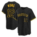 Boston Red Sox #12 Connor Wong Player Black HeidiMiller Snake Skin City Home Game Stitched Jerseys