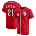 Cincinnati Reds #21 Hunter Greene Player Red HeidiMiller Limited Elite Home Game Stitched Jerseys