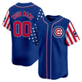 Custom Chicago Cubs 2024 Independence Day Vapor Premier Limited Jersey ¨C Royal HeidiMiller