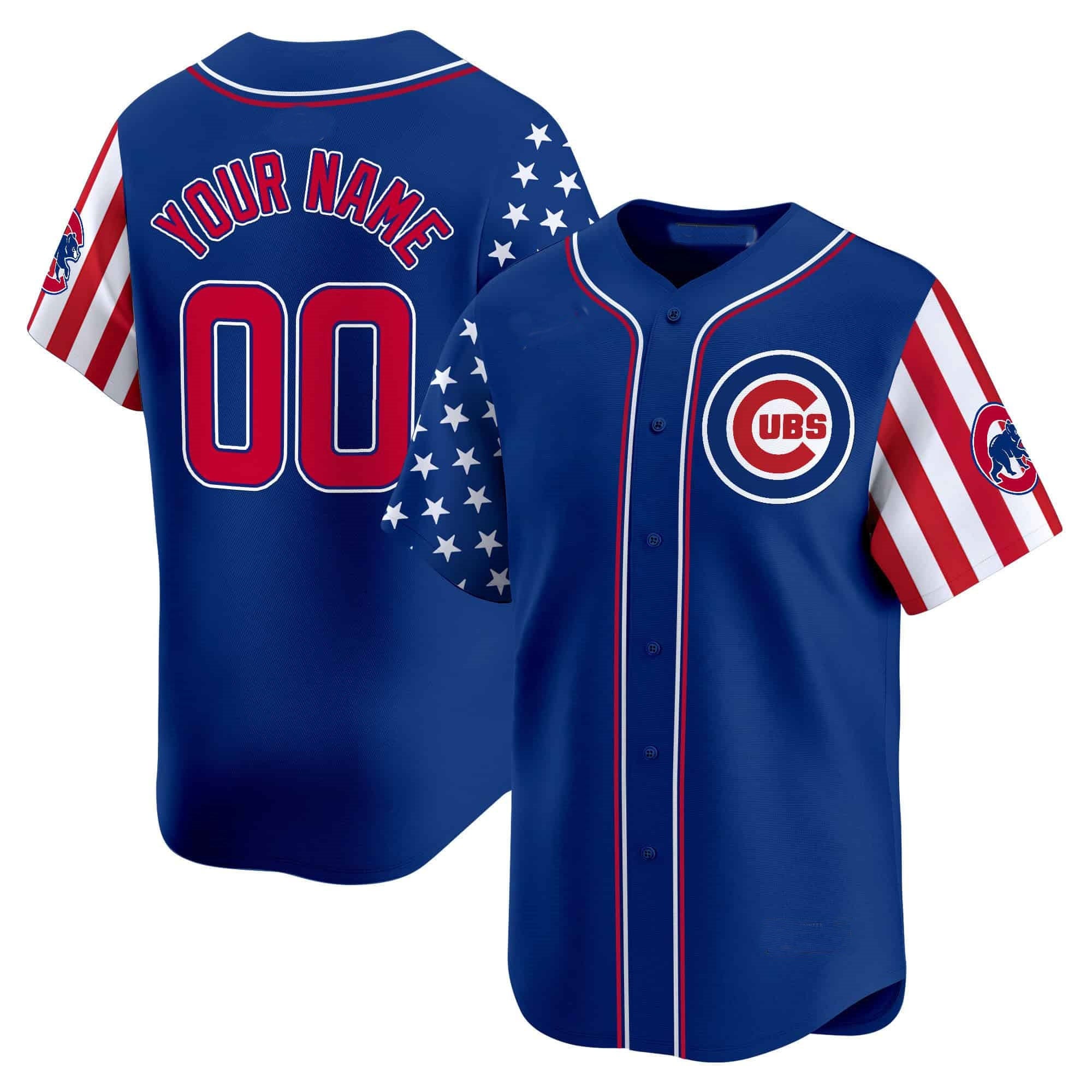 Custom Chicago Cubs 2024 Independence Day Vapor Premier Limited Jersey ¨C Royal HeidiMiller