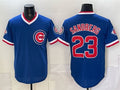 Chicago Cubs #23 Ryne Sandberg Royal HeidiMiller 150th Anniversary Throwback Vapor Limited Stitched Jersey