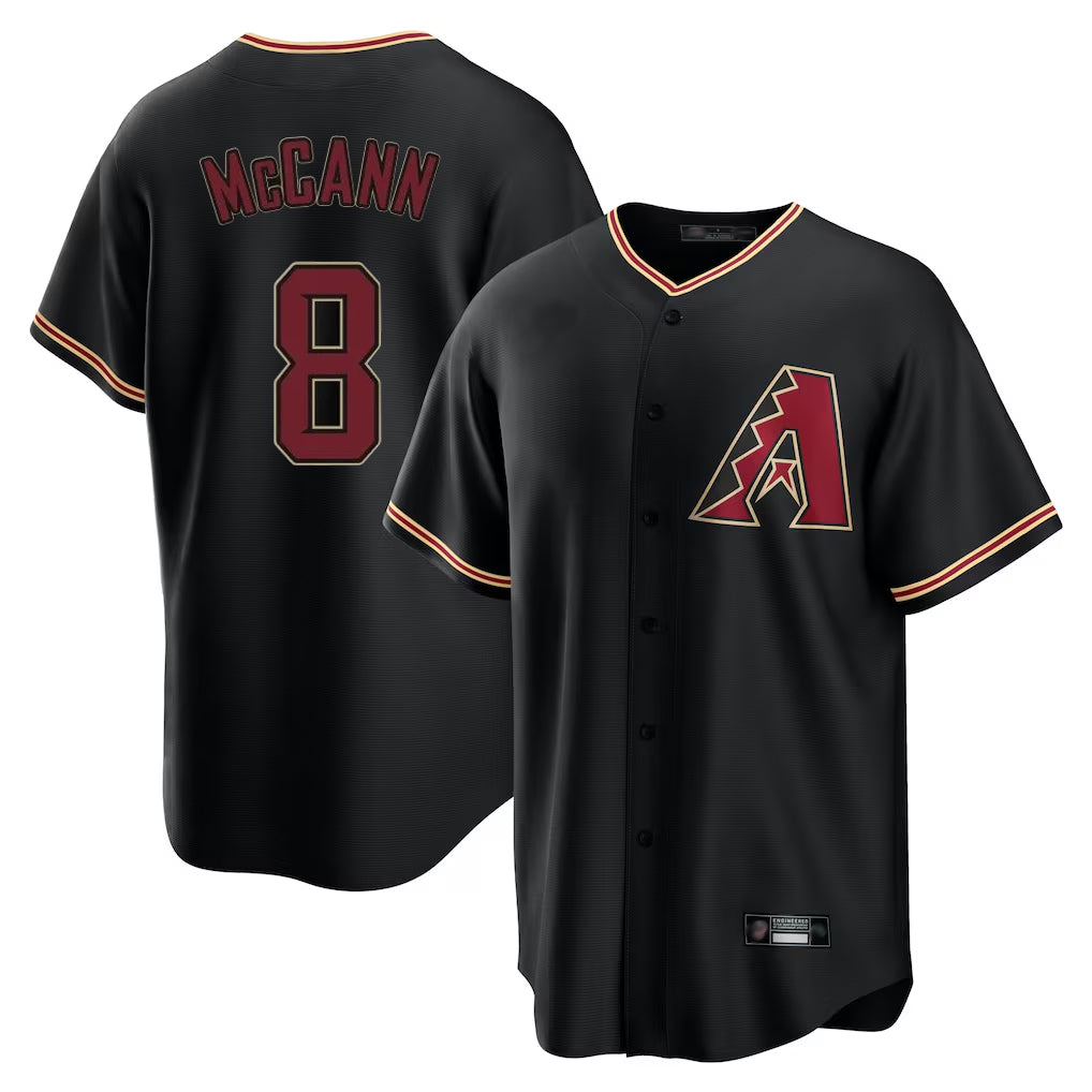 Arizona Diamondbacks #8 James McCann Player Black HeidiMiller Limited Home Stitched Jerseys