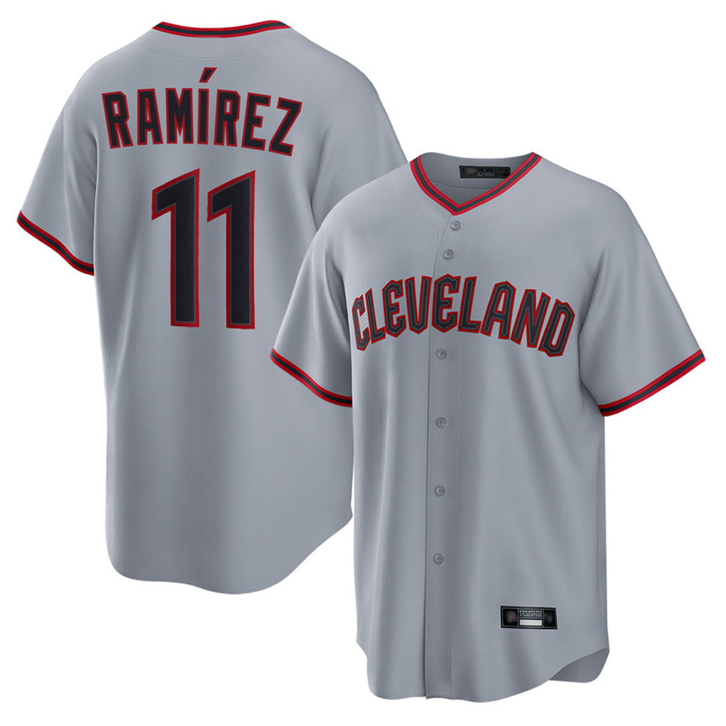 Cleveland Guardians #11 Jose Ramirez Player Gray HeidiMiller Home Game Stitched Jerseys