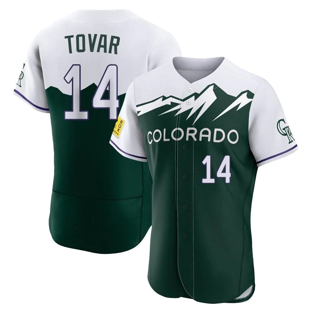 Colorado Rockies #14 Ezequiel Tovar Player Green HeidiMiller City Connect Limited Elite Home Stitched Jerseys