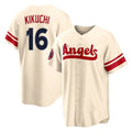 Los Angeles Angels #16 Yusei Kikuchi Player Cream HeidiMiller City Connect Home Stitched Jerseys