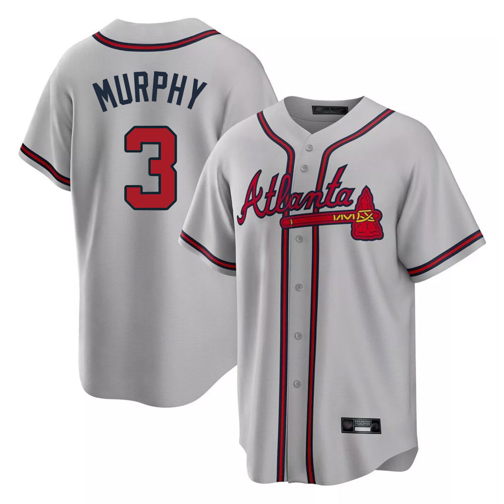 Atlanta Braves #3 Dale Murphy Player Gray HeidiMiller Home Game Stitched Jerseys
