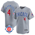 Chicago Cubs #4 Pete Crow-Armstrong Player Gray HeidiMiller Road 150th Anniversary Limited Home Stitched Jerseys