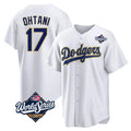 Los Angeles Dodgers #17 Shohei Ohtani Player Gold White HeidiMiller World Series 2026 Collection Stadium Game Stitched Jerseys
