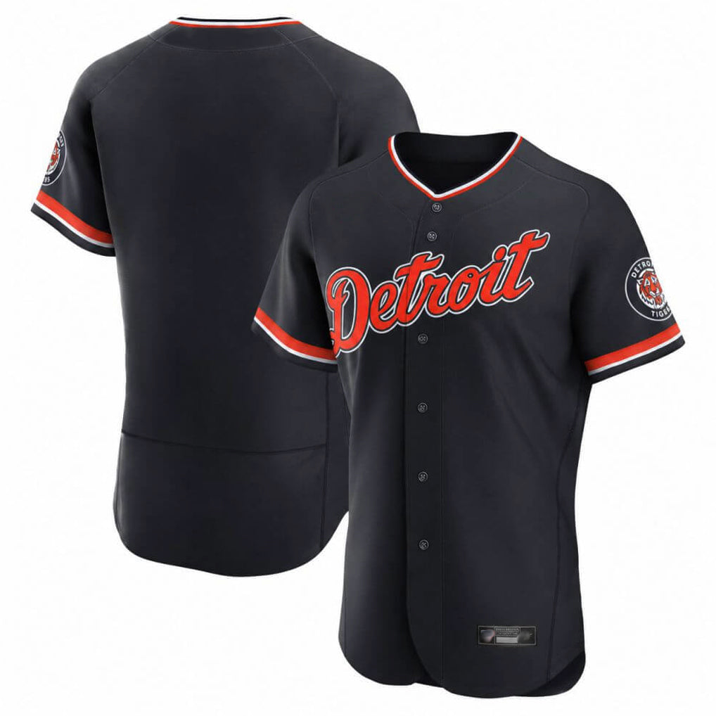 Detroit Tigers Blank Player Navy HeidiMiller Limited Elite Home Game Stitched Jerseys
