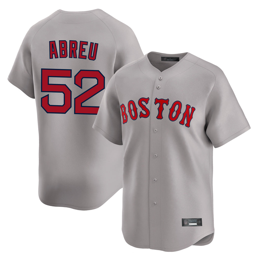Boston Red Sox #52 Wilyer Abreu Player Gray HeidiMiller Road Limited Home Game Stitched Jerseys