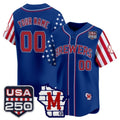 Custom Milwaukee Brewers America 250 Edition Vapor Premier Limited Royal HeidiMiller Stitched Jerseys