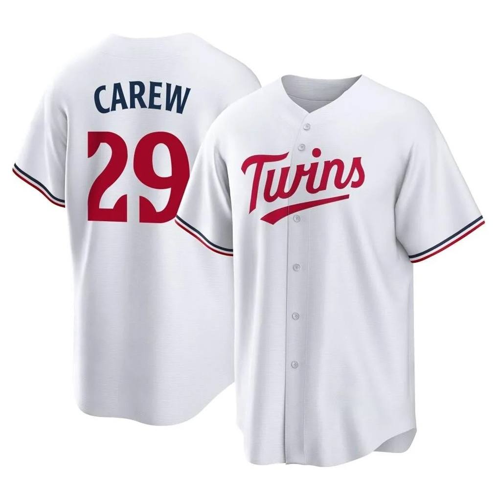 Minnesota Twins #29 Rod Carew Player White HeidiMiller Home Game Stitched Jerseys