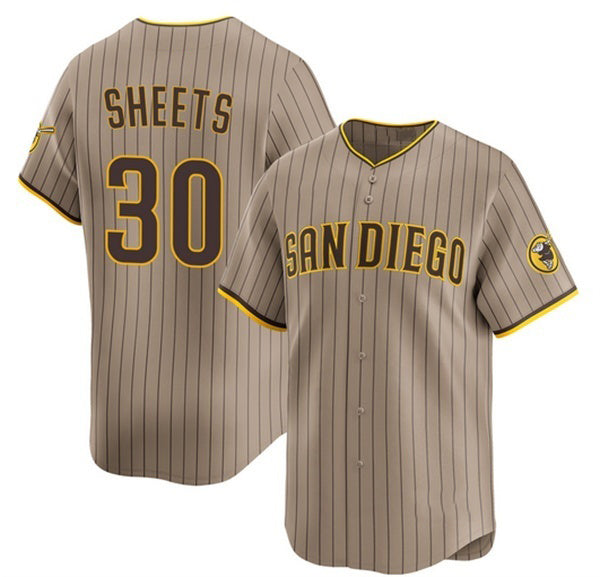 San Diego Padres #30 Gavin Sheets Tan HeidiMiller 2026 Alternate Limited Stitched Jersey