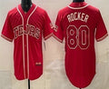 Texas Rangers #80 Kumar Rocker Red HeidiMiller 2026 City Connect Stadium Jersey