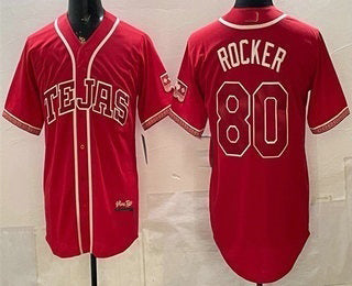 Texas Rangers #80 Kumar Rocker Red HeidiMiller 2026 City Connect Stadium Jersey