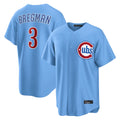 Chicago Cubs #3 Alex Bregman Player Light Blue HeidiMiller Home Game Stitched Jerseys