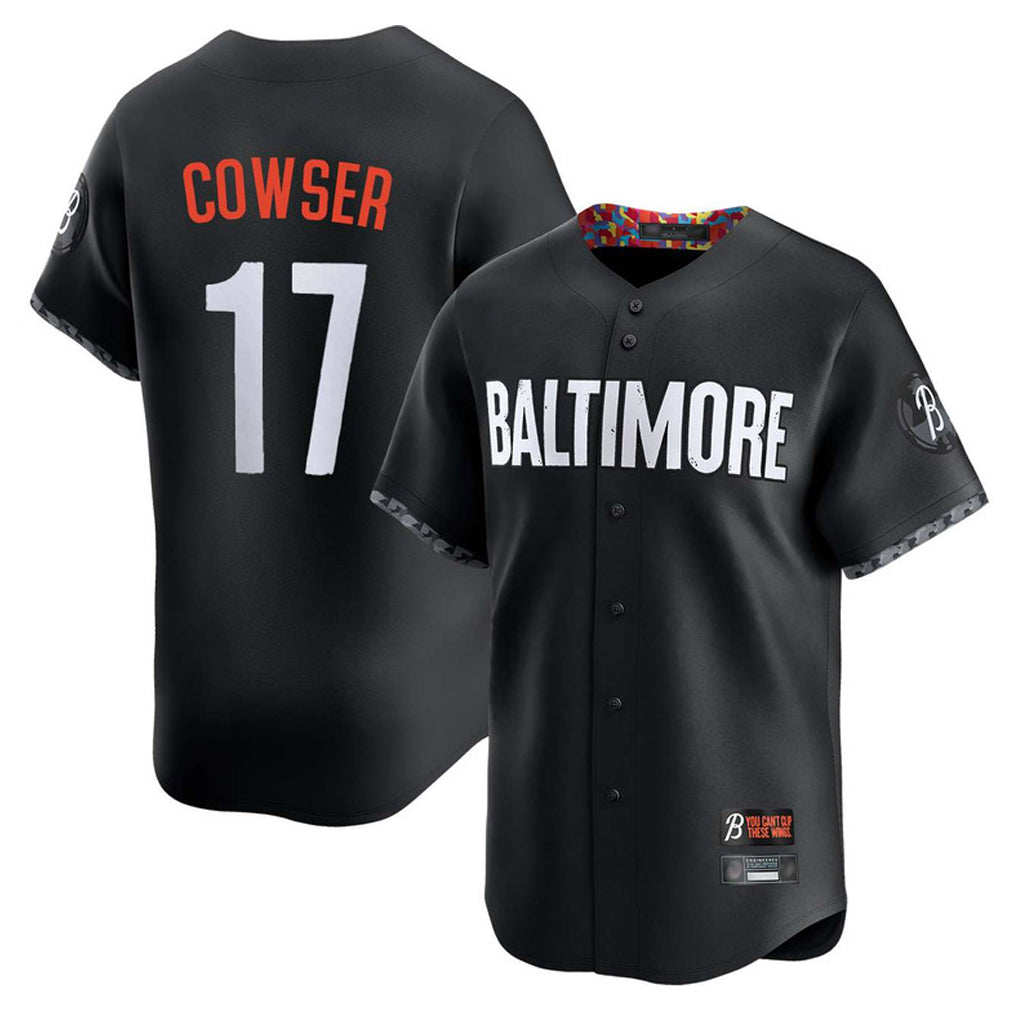 Baltimore Orioles #17 Colton Cowser Player Black HeidiMiller City Connect Limited Home Game Stitched Jerseys