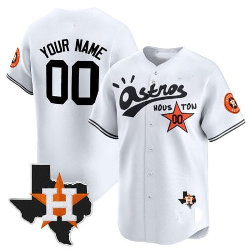 Custom Houston Astros Cactus Jack Style Vapor Premier Limited Jersey ¨C White HeidiMiller