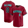 Arizona Diamondbacks #8 James McCann Player Red HeidiMiller Limited Home Game Stitched Jerseys