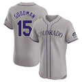 Colorado Rockies #15 Hunter Goodman Player Gray HeidiMiller Limited Elite Home Stitched Jerseys
