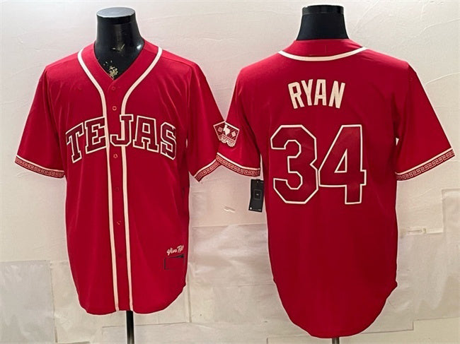 Texas Rangers #34 Nolan Ryan Red HeidiMiller 2026 City Connect Stadium Stitched Jersey