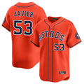 Houston Astros #53 Cristian Javier Player Orange HeidiMiller Home Limited Stitched Jerseys