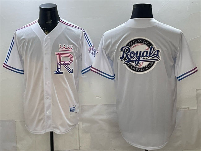 Kansas City Royals Team Big Logo White HeidiMiller 2026 City Connect Stadium Stitched Jersey