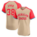 Cleveland Guardians #38 Steven Kwan Player Cream HeidiMiller American League All-Star Limited Elite Home Stitched Jerseys