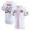 Cincinnati Reds #14 Pete Rose Player White HeidiMiller Speedway Classic Limited Elite Home Stitched Jerseys