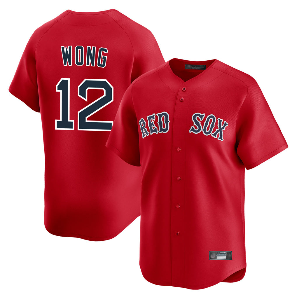 Boston Red Sox #12 Connor Wong Player Red HeidiMiller Limited Home Game Stitched Jerseys1