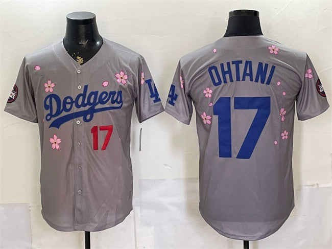 Los Angeles Dodgers #17 Shohei Ohtani Grey HeidiMiller 2025 Tokyo Series Limited Stitched Jersey