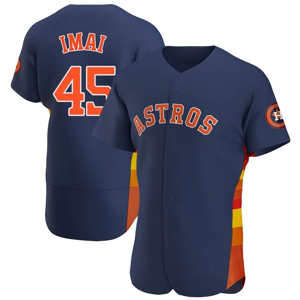 Houston Astros #45 Tatsuya Imai Player Navy HeidiMiller Home Limited Elite Stitched Jerseys