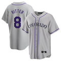 Colorado Rockies #8 Ryan Ritter Player Gray HeidiMiller Game Home Stitched Jerseys