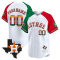 Custom Houston Astros Mexico Texas White HeidiMiller Patch Vapor Premier Limited Jersey ¨C Alternate