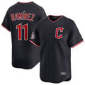 Cleveland Guardians #11 Jose Ramirez Player Navy HeidiMiller Limited Home Stitched Jerseys
