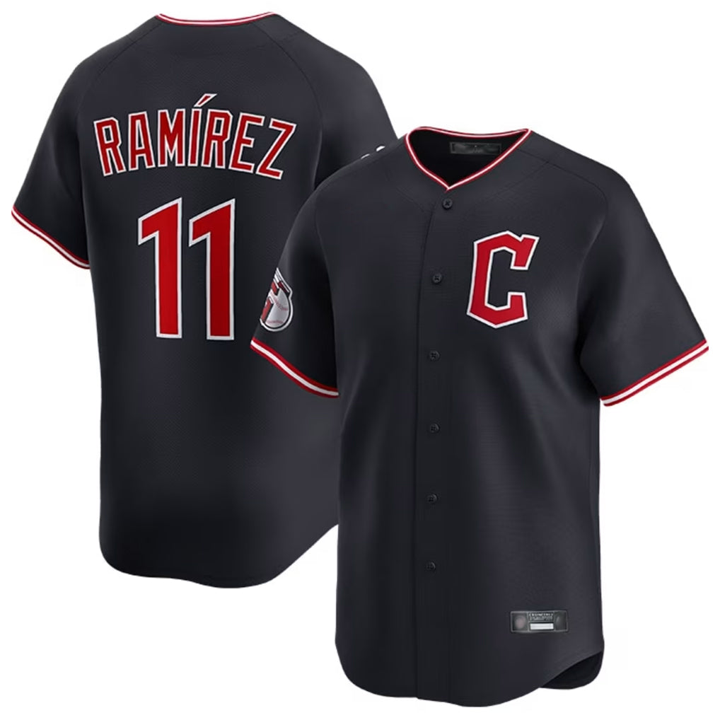 Cleveland Guardians #11 Jose Ramirez Player Navy HeidiMiller Limited Home Stitched Jerseys