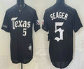 Texas Rangers #5 Corey Seager Black HeidiMiller Gothic Mexico 2025 Vapor Premier Limited Jersey