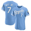 Kansas City Royals #7 Bobby Witt Jr. Player Light Blue HeidiMiller Alt Limited Elite Home Stitched Jerseys