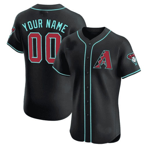 Custom Arizona Diamondbacks 2024 Flex Base Jersey ¨C Black HeidiMiller